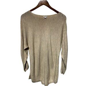 J. Jill Boatneck Tunic Sweater Beige Size Medium